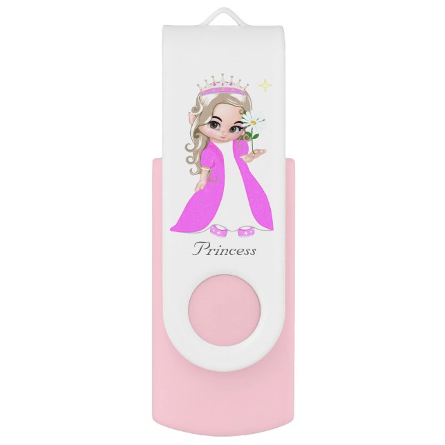 Cute Fairy Princess & Flower Flash Drive (Front Vertical)