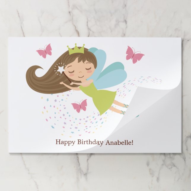 Cute Fairy Princess Girls Birthday Paper Pad (Folded)