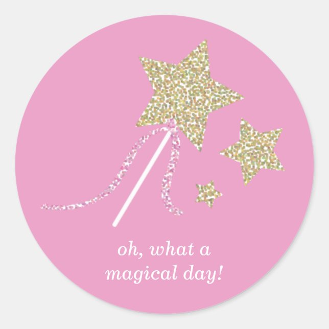 Cute Fairy Princess Party Favor Stickers (Front)