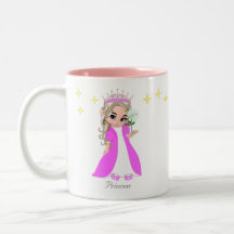 Cute Fairy Princess & Stars Two-Tone Coffee Mug