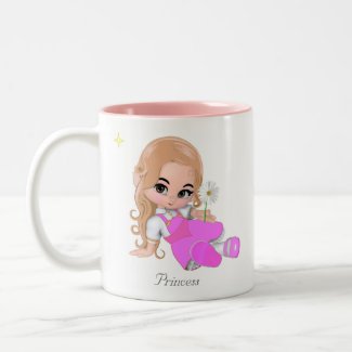 Cute Fairy Princess with Daisy Flower