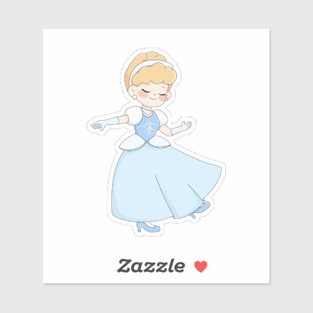 Cute Fairy Tale Princess Pastel Dress Vinyl  Sticker (Sheet)