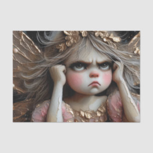 Cute Fairy With An Attitude Decopage Tissue Paper