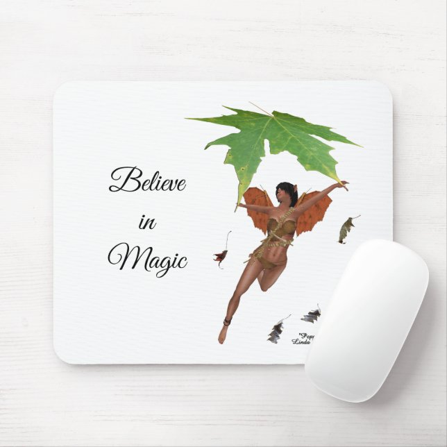 Cute Fairy With Brown Wings Mouse Pad (With Mouse)