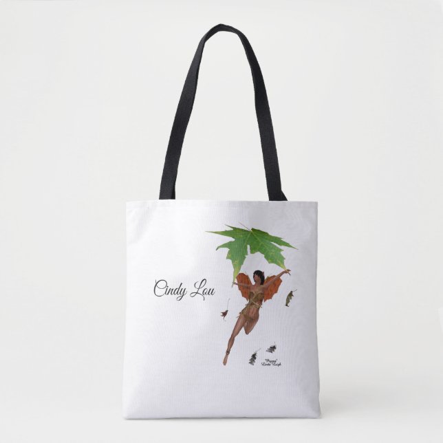 Cute Fairy With Brown Wings Tote Bag (Front)