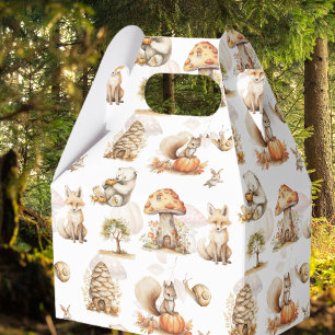 Cute Fairy Woodland Animal Pattern Favor Boxes