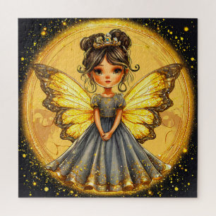 Cute Fairy Woodland Fairy Art for Relaxing fun Jigsaw Puzzle