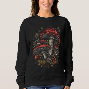 Cute Fairycore Floral Mushroom Aesthetic Girls Wom Sweatshirt