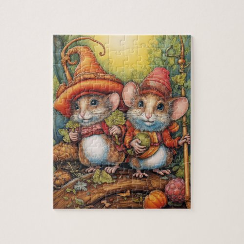 Cute Fairytale Mice Jigsaw Puzzle