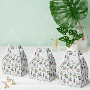Cute Fairytale Princess & Prince Cartoon Pattern Favor Boxes