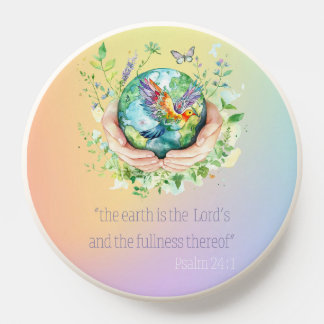 Cute Faith Rainbow Floral Earth Hands Dove PopSocket