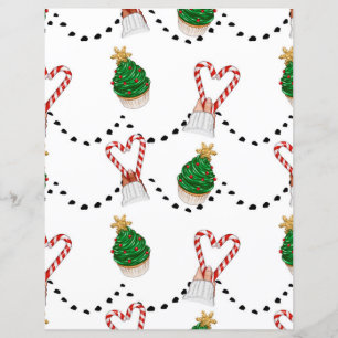 Cute Falalala Christmas Scrapbook Paper