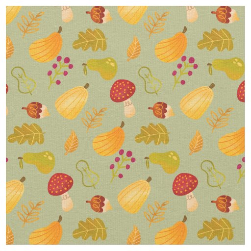Cute Fall Autumn Pattern Fabric