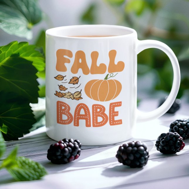 Cute Fall Babe Pumpkin Autumn  Coffee Mug (Creator Uploaded)