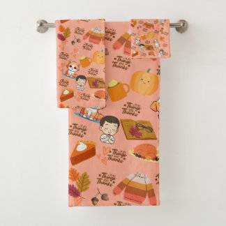 Cute Fall Bath Towel set