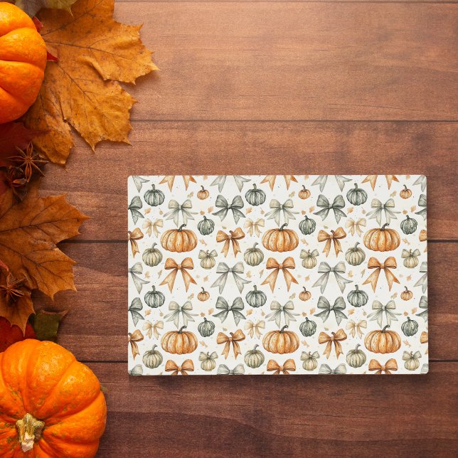 Cute Fall Bow Pattern Laminated Placemat (Creator Uploaded)