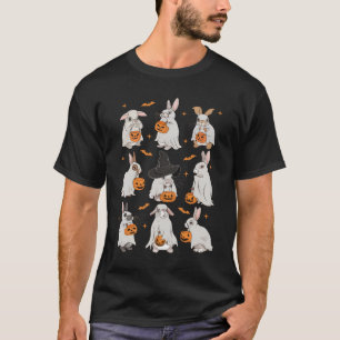 Cute Fall Bunny Ghost Costume Rabbit Lover Spooky T-Shirt