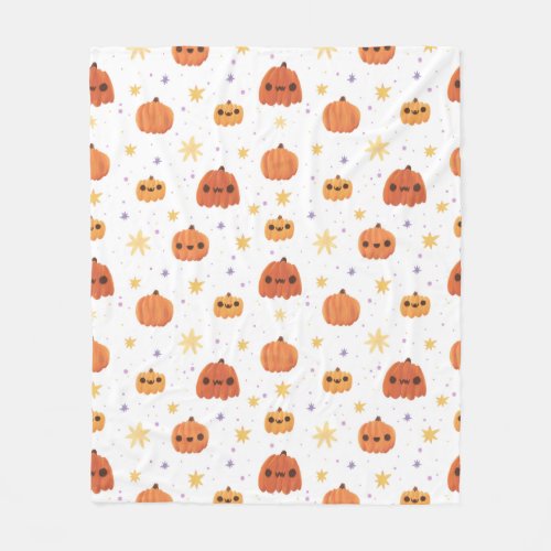 Cute fall colors halloween  fleece blanket