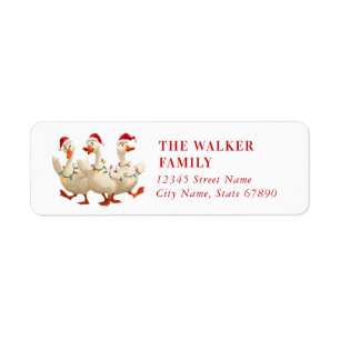 Cute Fall Duck Return Address Labels