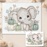 Cute Fall Elephant And Pumpkins Jigsaw Puzzle<br><div class="desc">Cute Fall Elephant With Green Pumpkins Jigsaw Puzzle,  comes with a box with the picture! - Kate Eden Art</div>