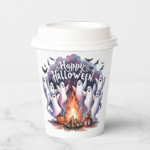 Cute Fall Ghost Happy Halloween Paper cup