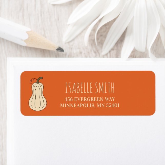 Cute Fall Gourd Return Address Label (Insitu)