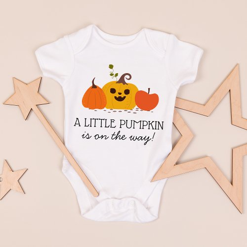 Cute Fall Grandparent Pregnancy Announcement Baby Bodysuit