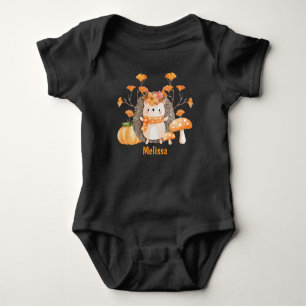 Cute Fall Hedgehog Baby Bodysuit