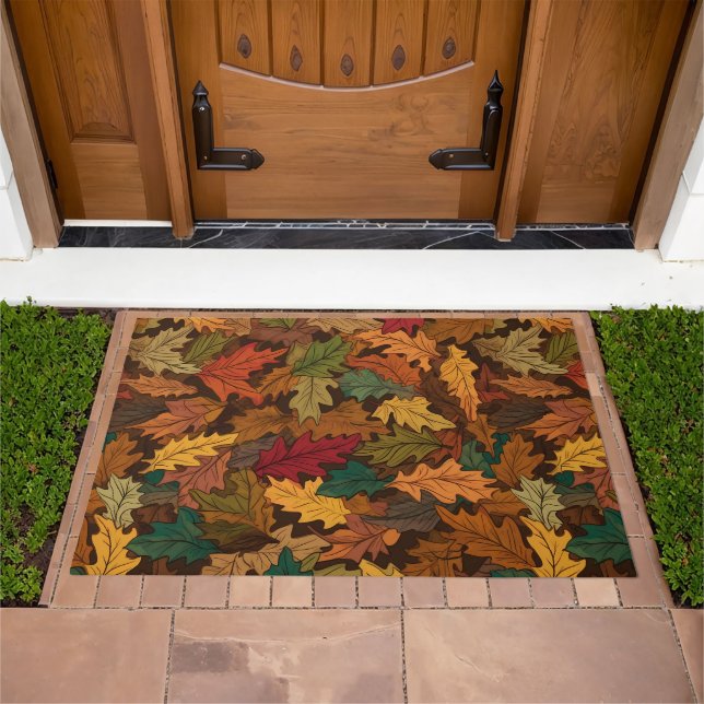cute fall leaf tiled Seasonal pattern  Doormat (Outdoor)