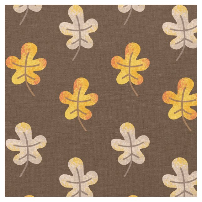 Cute Fall Leaves Pattern Fabric (Close Up)