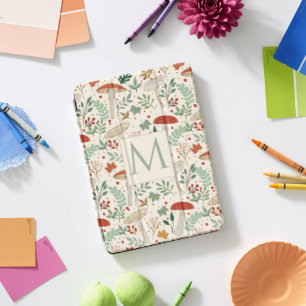 Cute Fall Mushrooms and Leaves Illustration iPad Pro Cover