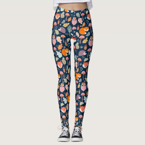 Cute Fall Pattern Leggings