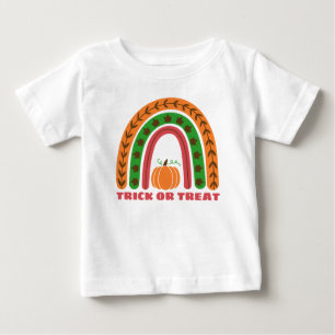 Cute Fall Rainbow With Pumpkin Halloween  Baby T-S Baby T-Shirt