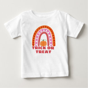 Cute Fall Rainbow With Pumpkin Halloween Baby T-Sh T-Shirt