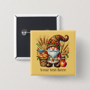 Cute Fall Seasonal gnome party Button