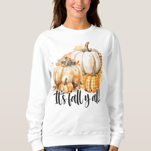 cute Fall Seasonal pumpkin  Sweatshirt (Front)