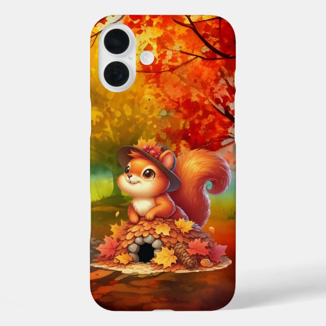 Cute Fall Seasonal squirrel Case-Mate iPhone Case (Back)