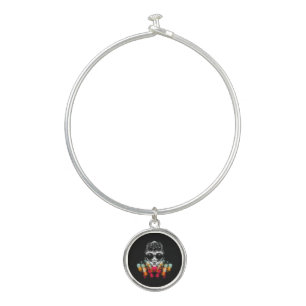 Cute Fall Spider with Dewdrop Hat Bangle Bracelet