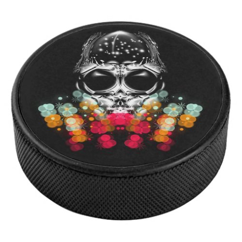 Cute Fall Spider with Dewdrop Hat Hockey Puck
