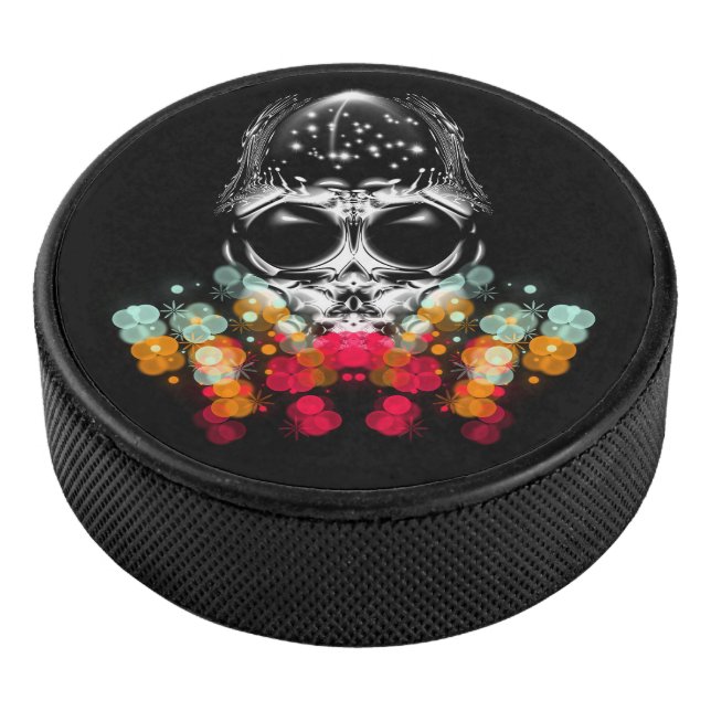 Cute Fall Spider with Dewdrop Hat Hockey Puck (3/4)