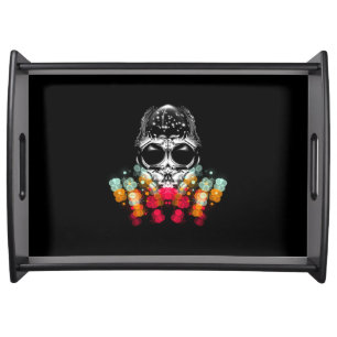 Cute Fall Spider with Dewdrop Hat Serving Tray