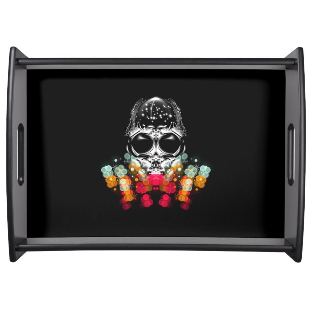 Cute Fall Spider with Dewdrop Hat Serving Tray (Front)