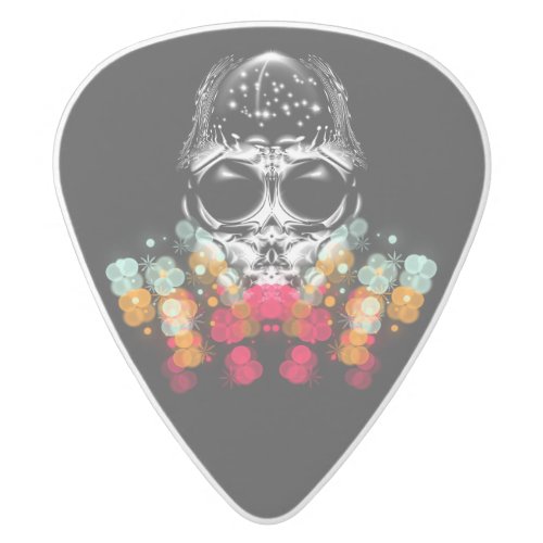Cute Fall Spider with Dewdrop Hat White Delrin Guitar Pick