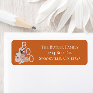 Cute Fall Stacked Pumpkin Label