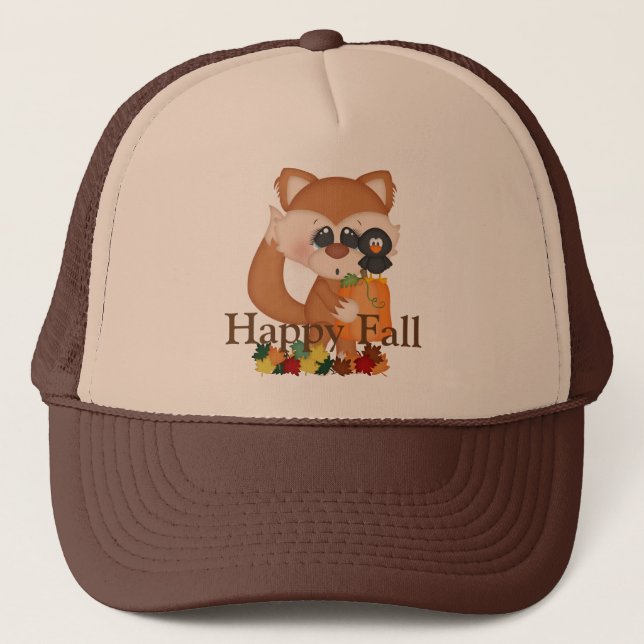 Cute Fall Trucker Hat (Front)