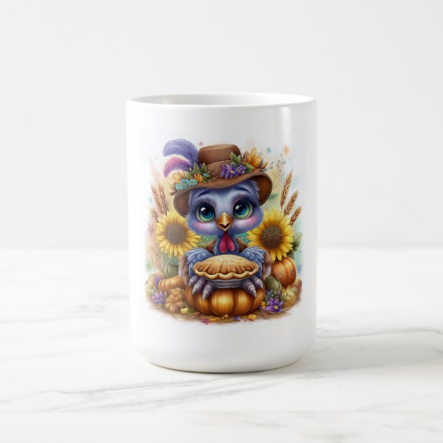 Cute Fall Turkey Color Morph Mug (Center)