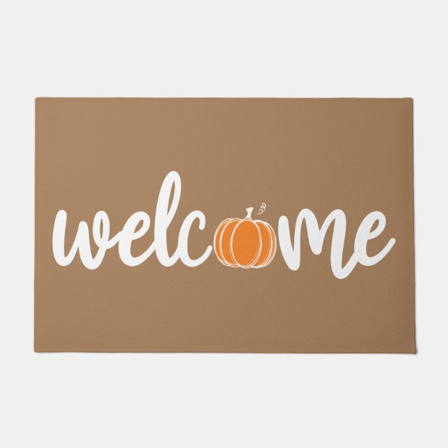 Cute Fall Welcome Door Mat (Front)