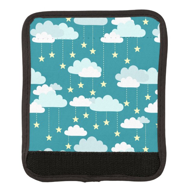 Cute Falling Stars & Clouds Pattern Luggage Handle Wrap (Front)