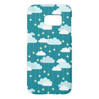 Cute Falling Stars &amp; Clouds Pattern Samsung Galaxy S7 Case