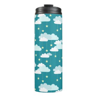 Cute Falling Stars & Clouds Pattern